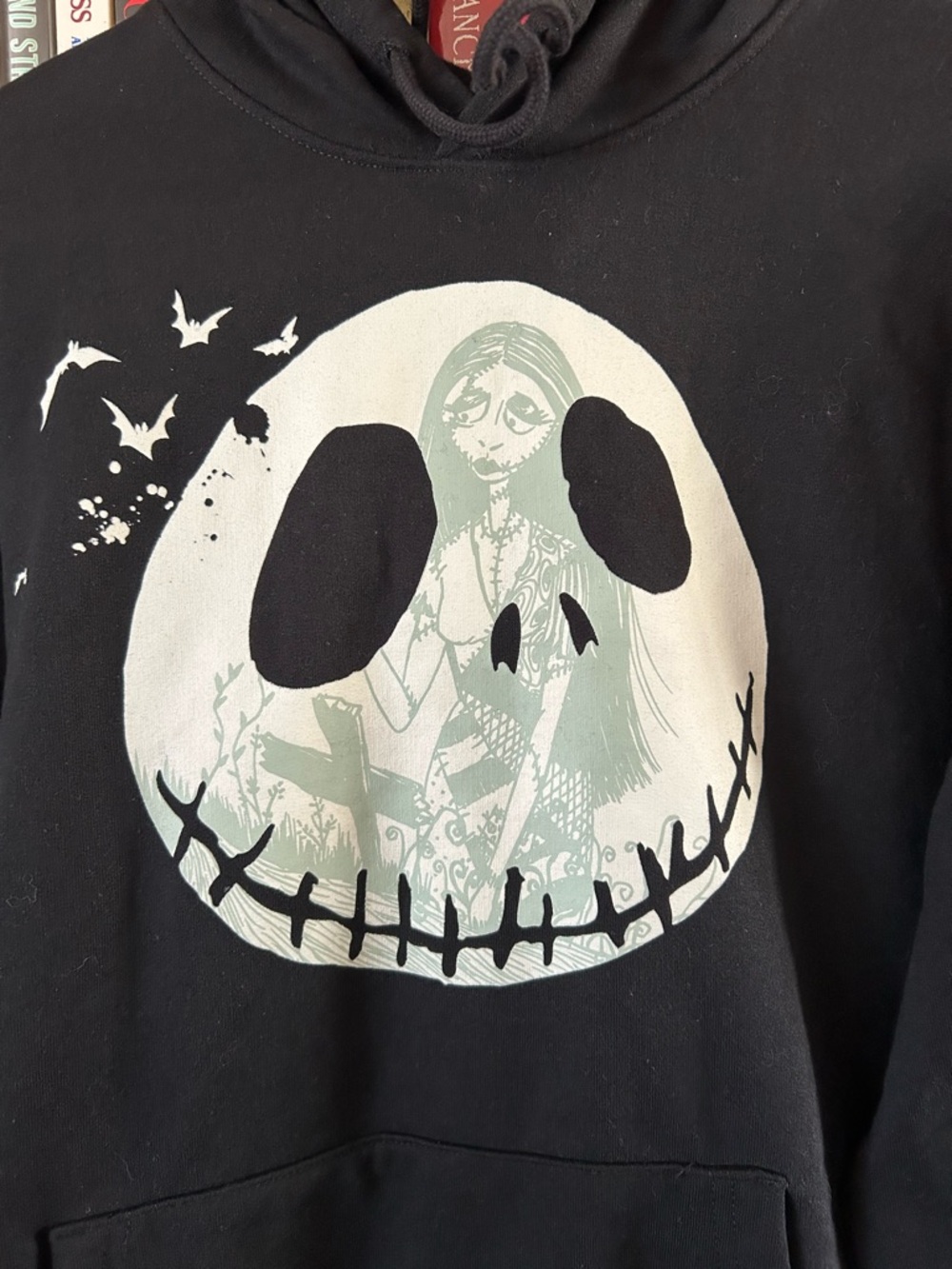 NWT Old Navy Disney Nightmare Christmas Jack Sally Black Hooded Sweatshirt sz M - Picture 2 of 7